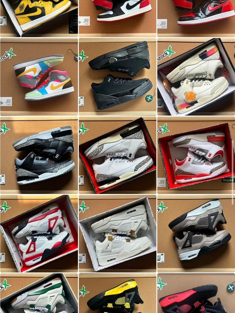 Jordan Retro Sneakers - Black, White, Pink, Blue, Tan, Red, Cream Options - Picture 4 of 7